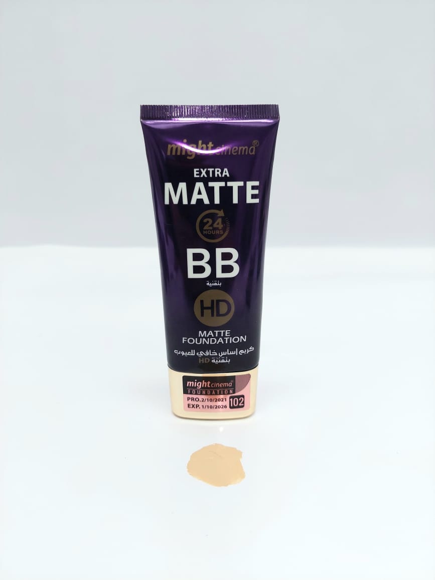 Might Cinema BB Extra Matte Foundation - 102 - HD كريم أساس خافي لليوب بتقنيه