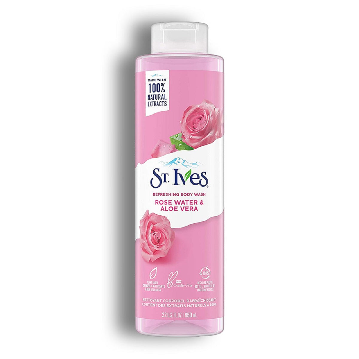 St. Ives Refreshing Cleanser Rose Water & Aloe Vera Body Wash, Shower gel100% Natural Extracts