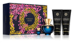 مجموعة هدايا فيرساتشي ديلان بلو بور فيم (عطر 100 مل + جل استحمام 100 مل + لوشن للجسم 100 مل + عطر 5 مل)