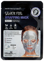 Silver Foil Wrapping Face Mask with Vitamin C - Brightening, Deep Hydration, Skin Repair & Revitalizing Treatment, Dermatologist Tested, Made in Korea