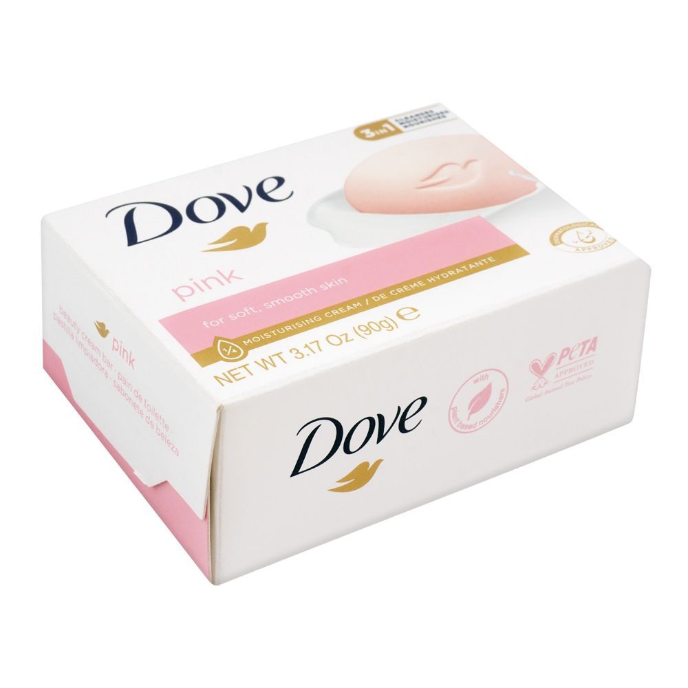 Dove Pink Moisturising Cream Bar, For Soft/Smooth Skin - 90g