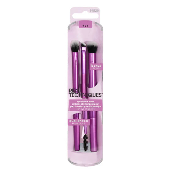 Real Techniques Eye Shade & Blend Makeup Brush Trio, For Eyeshadow & Liner, Makeup Tools