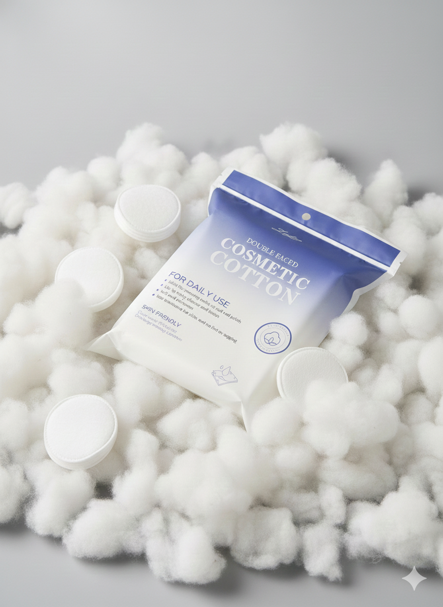 Double Faced Cosmetic Cotton Pads – Makeup & Nail Polish Remover – 222 Pads