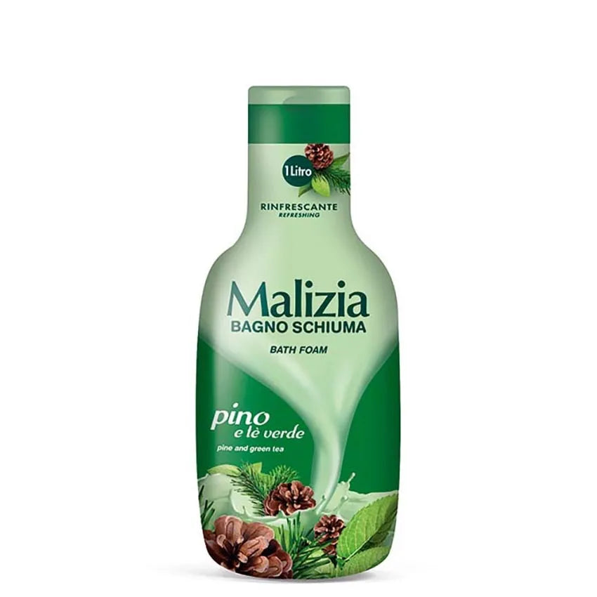Malizia Bath-Foam - Pine and Green tea with Anti bacterial - 1000ml