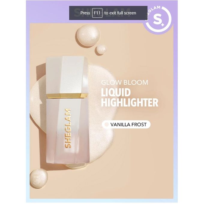 Sheglam Glow Bloom Liquid Highlighter - Shade : Vanilla Frost