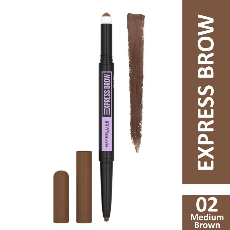 Maybelline New York Express Brow Duo Eyebrow Filling- Medium Brown