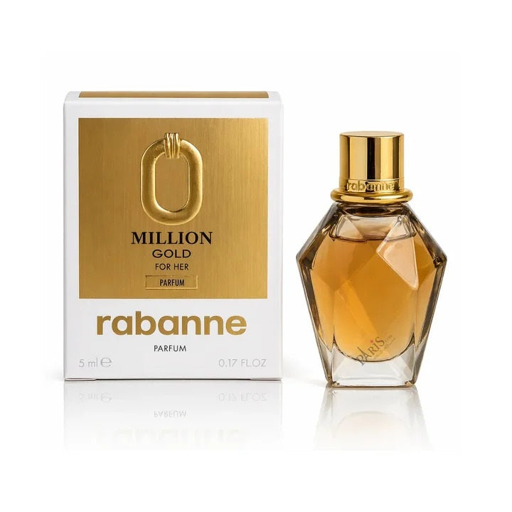 Million Gold For Her by Paco Rabanne for Women - Parfum - 5ml (Travel Size) Flacon