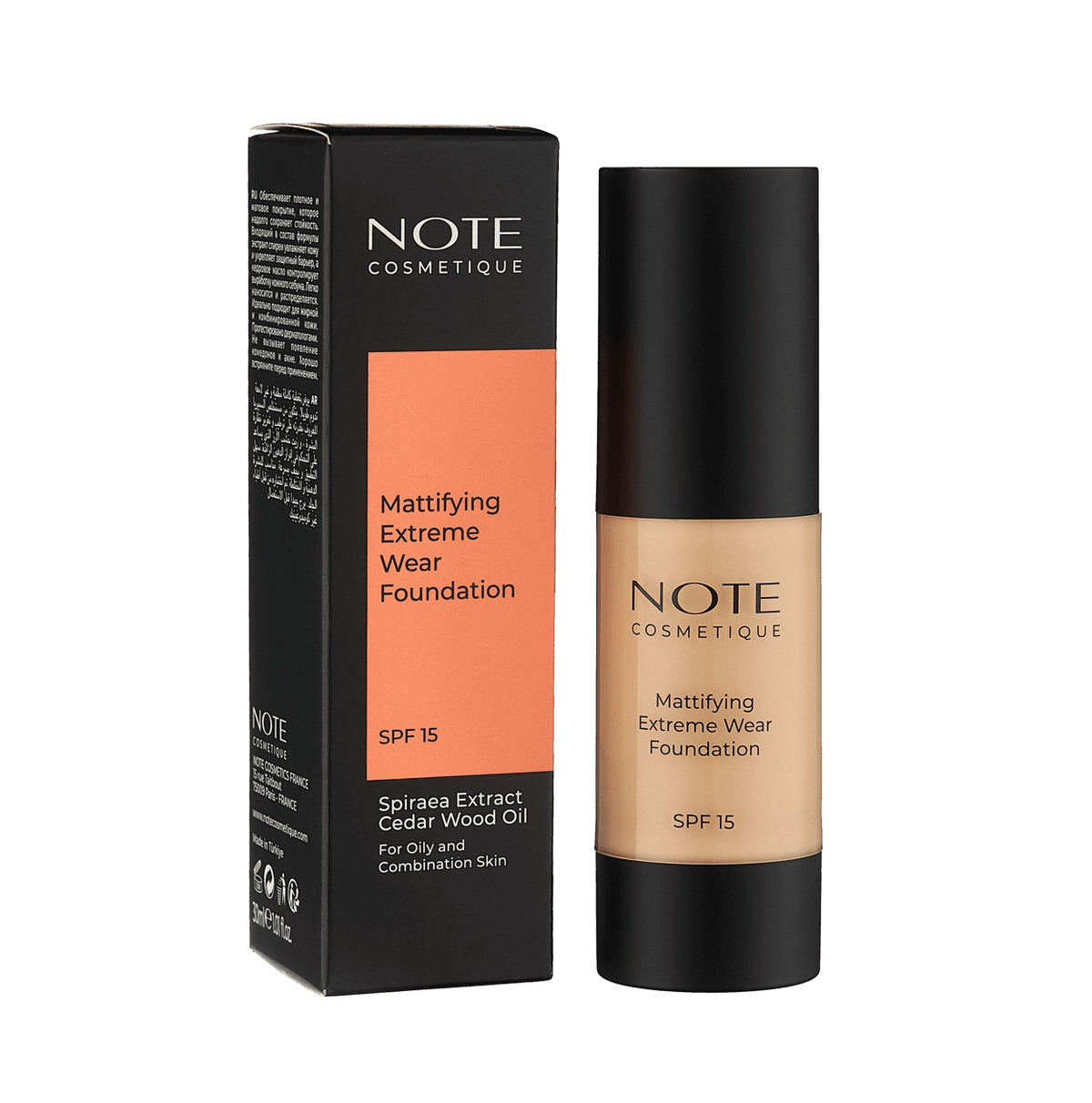 Note Foundation Mattifying Extreme Wear - 02 Natural Beige