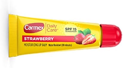 Carmex Daily Care Moisturizing Lip Balm with SPF 15, Strawberry-مرطب الشفاه كارمكس للعناية اليومية مع عامل حماية من الشمس SPF 15، الفراولة