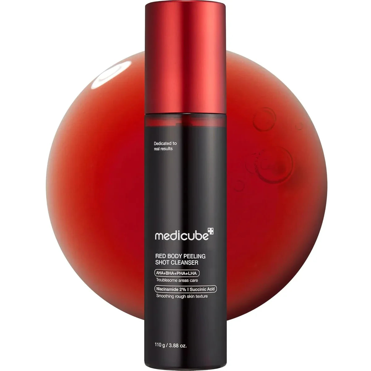 - Red - Body Acne Peeling Shot Red Acne Body Peeling Shot by Medicube - ميديكيوب غسول لتقشير الجسم وعلاج حب الشباب