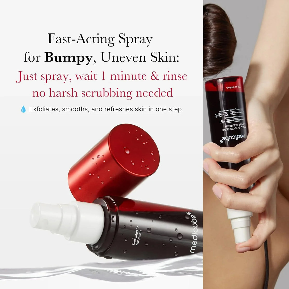 - Red - Body Acne Peeling Shot Red Acne Body Peeling Shot by Medicube - ميديكيوب غسول لتقشير الجسم وعلاج حب الشباب
