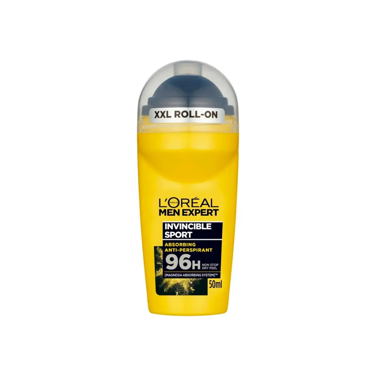 L'oreal XXL Invincible Sport 96H Non Stop Dry feel Roll on | Magnesia Absorbing System - 50ml