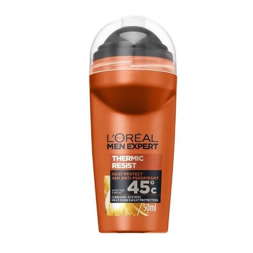 L'oreal XXL Thermic Resist 45c Heat Protect Deodorant Roll on | Ceramic System Heat-Rush Sweat Protection- 50ml