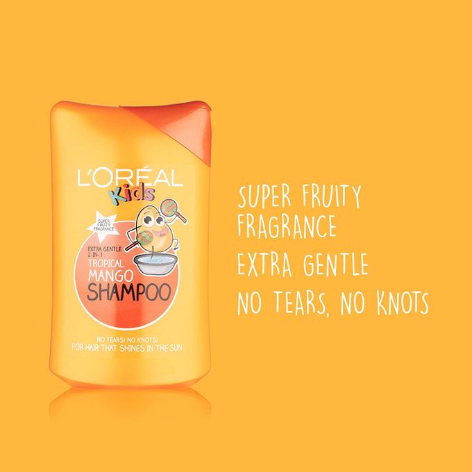 Loreal Kids Extra Gentle 2-in-1 Tropical Mango Shampoo - 250ml