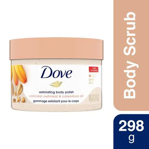 Dove Exfoliating Body Polish Scrub Oatmeal & Calendula Oil, 298 Gm