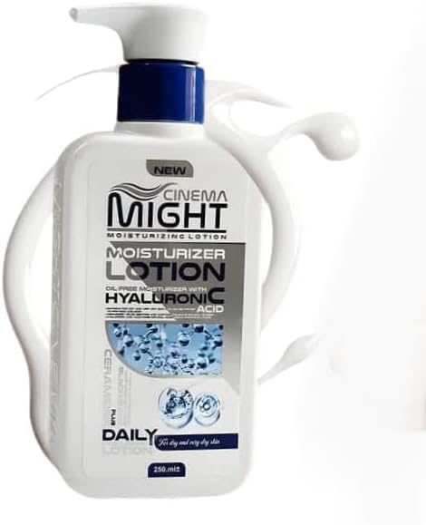 Might Cinema Intensive Hydration Lotion – Daily Face & Body Moisturizer with Hyaluronic Acid & Ceramides for Dry/Very Dry Skin – 250ml