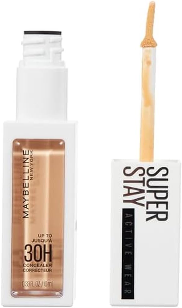 Maybelline New York Super Stay Active Wear Concealer Up to 30H Full Coverage Matte, 20 Sand Off White