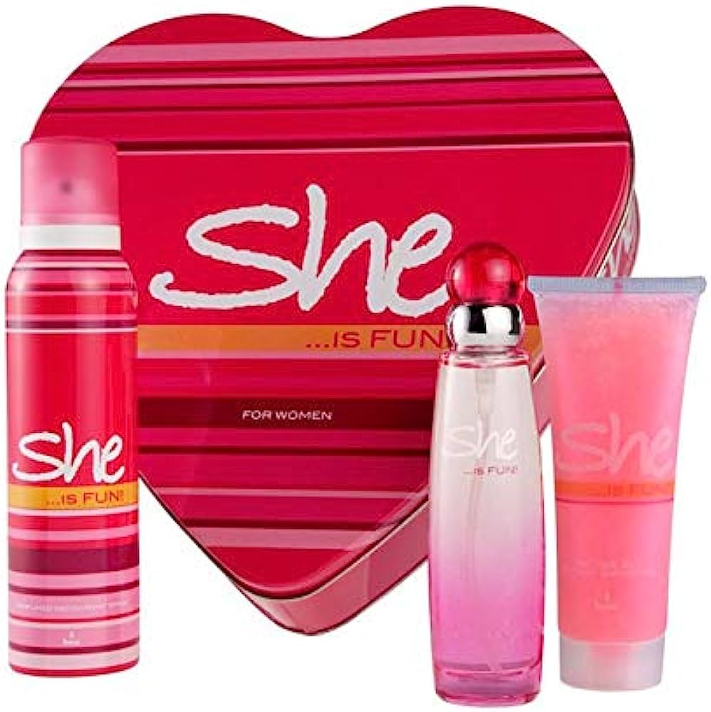 Hunca She Is Fun Gift Sets For Women With Perfume/ Deodorant & Body Lotion