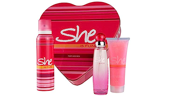 Hunca She Is Fun Gift Sets For Women With Perfume/ Deodorant & Body Lotion