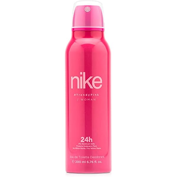 Nike Trendy Pink Woman Deodorant Spray 24H, Eau De Toilette , 200ML