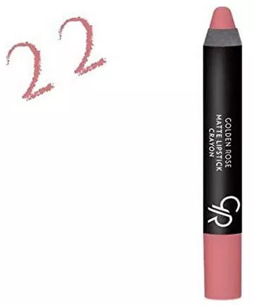 Golden Rose Matte Lipstick Crayon - No: 22