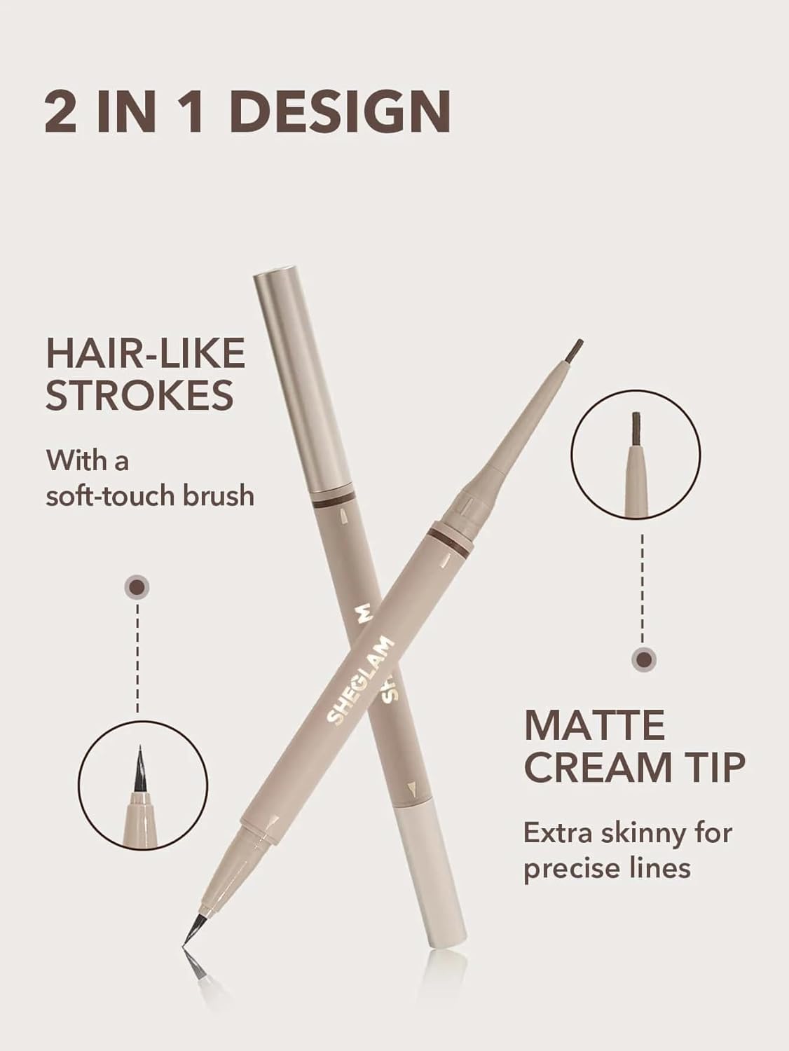 SheglamBrows On Demand 2-in-1 Brow Pencil - Chocolate