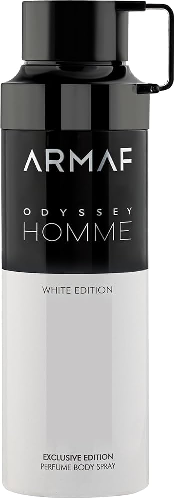 Odyssey Homme White Edition by Armaf for Men Deodorant Perfume Body Spray - 200ml
