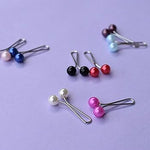 دبابيس لؤلؤ صناعي ملون للأوشحة والحجاب والبروش - 12 قطعة 