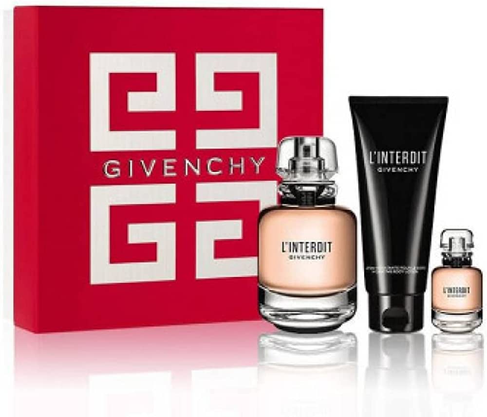 Givenchy L'interdit 3 Piece Gift Set for Women - EDP - 100ml + 10ml + 75 Body Lotion
