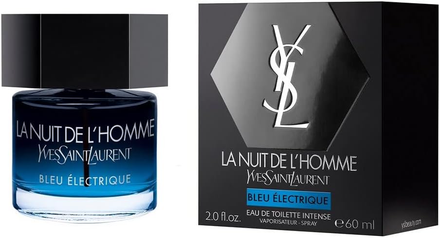 La Nuit de L'Homme Bleu Électrique Yves Saint Laurent for Men - Eau De Toilette Intense - 60ml