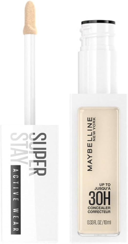 Maybelline New York Super Stay Active Wear Concealer Up to 30H Full Coverage Matte, 05 ivory