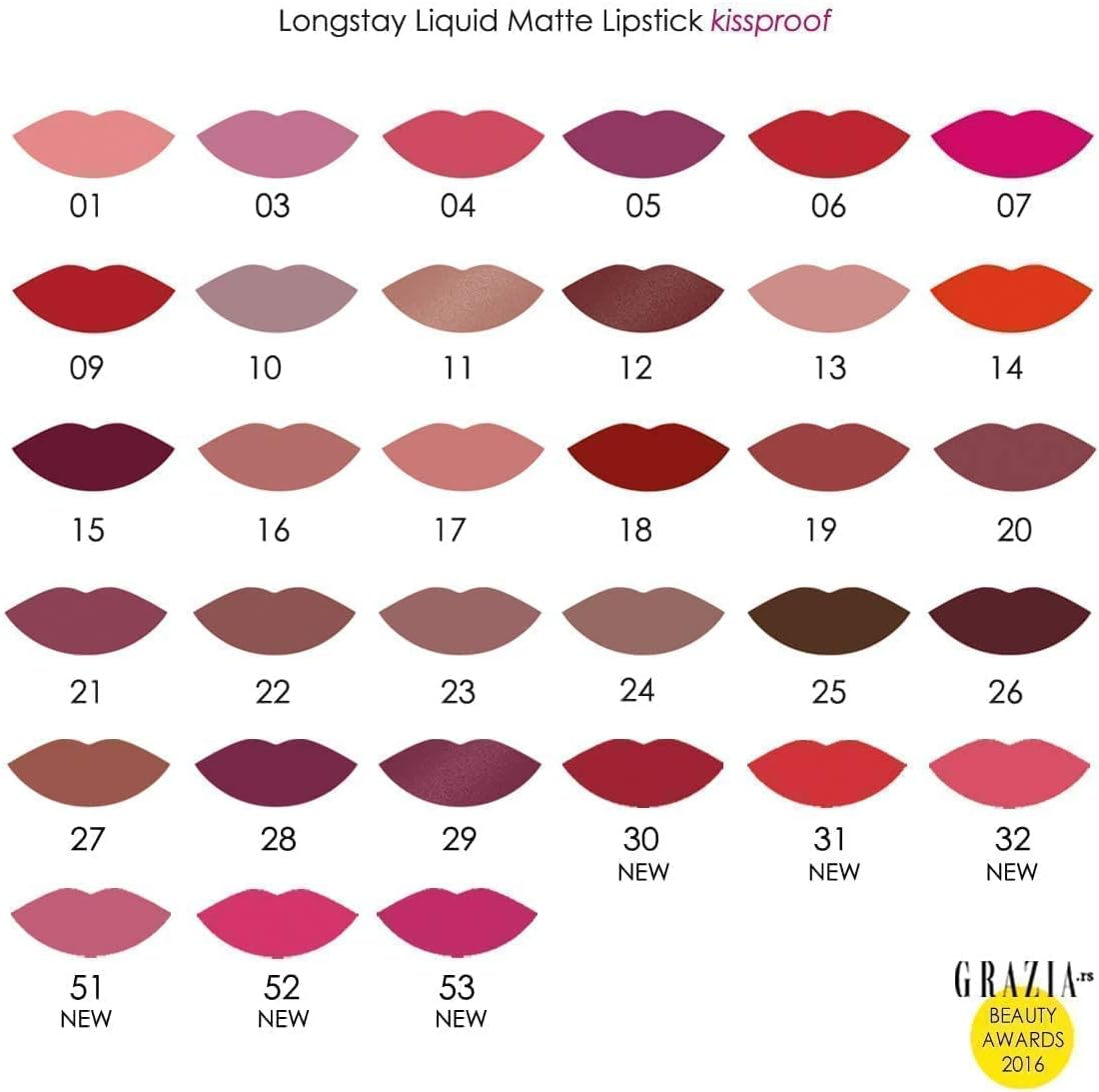 Golden Rose Kiss Proof Long Wearing Longstay Liquid Matte Lipstick - 27
