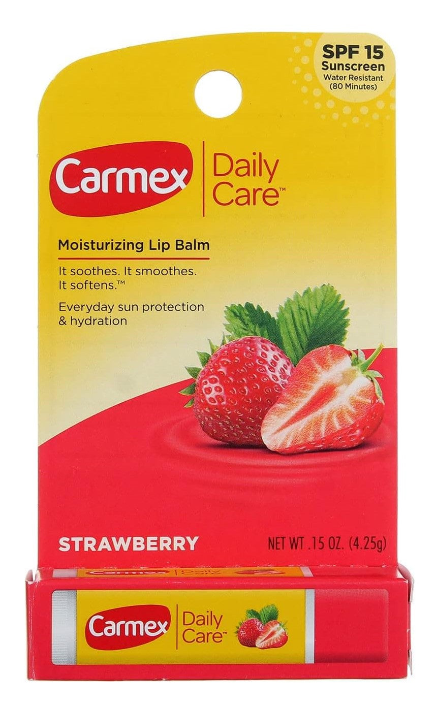 Carmex Moisturizing Lip Balm Strawberry 4.25g - مرطب الشفاه كارمكس بالفراولة 4.25 جم