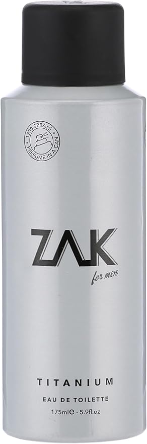 Zak Titanium Perfume Spray for Men - Eau De Toilette- 175ml