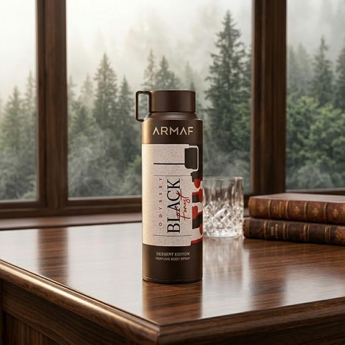Odyssey Black Forest Dessert Edition by Armaf for Unisex Deodorant Perfume Body Spray - 200ml