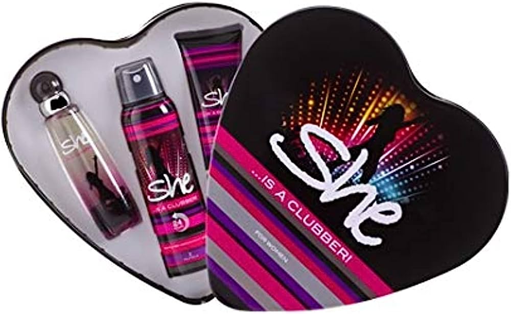 She Is Clubber Gift Set For Women - EDT 50ml - With Deodorant & Body Lotion