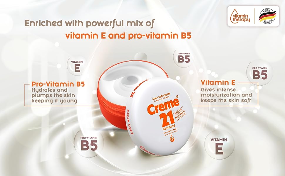 Creme 21 Aqua Soft Cream Normal Skin – With Pro-Vitamin B5 - 150ml