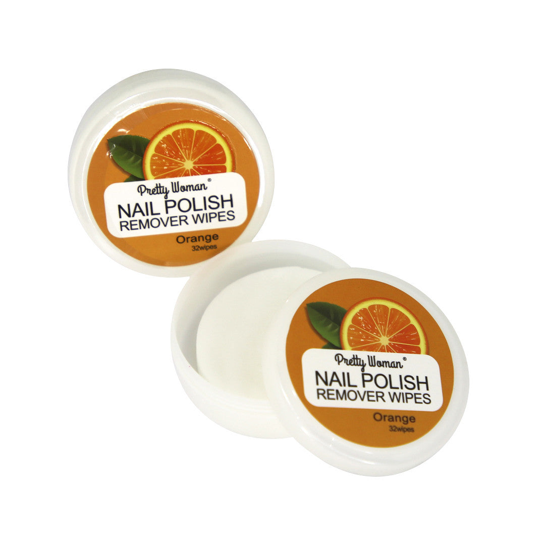 Pretty Woman Orange Nail Polish Remover Wipes – 32 Wipes
