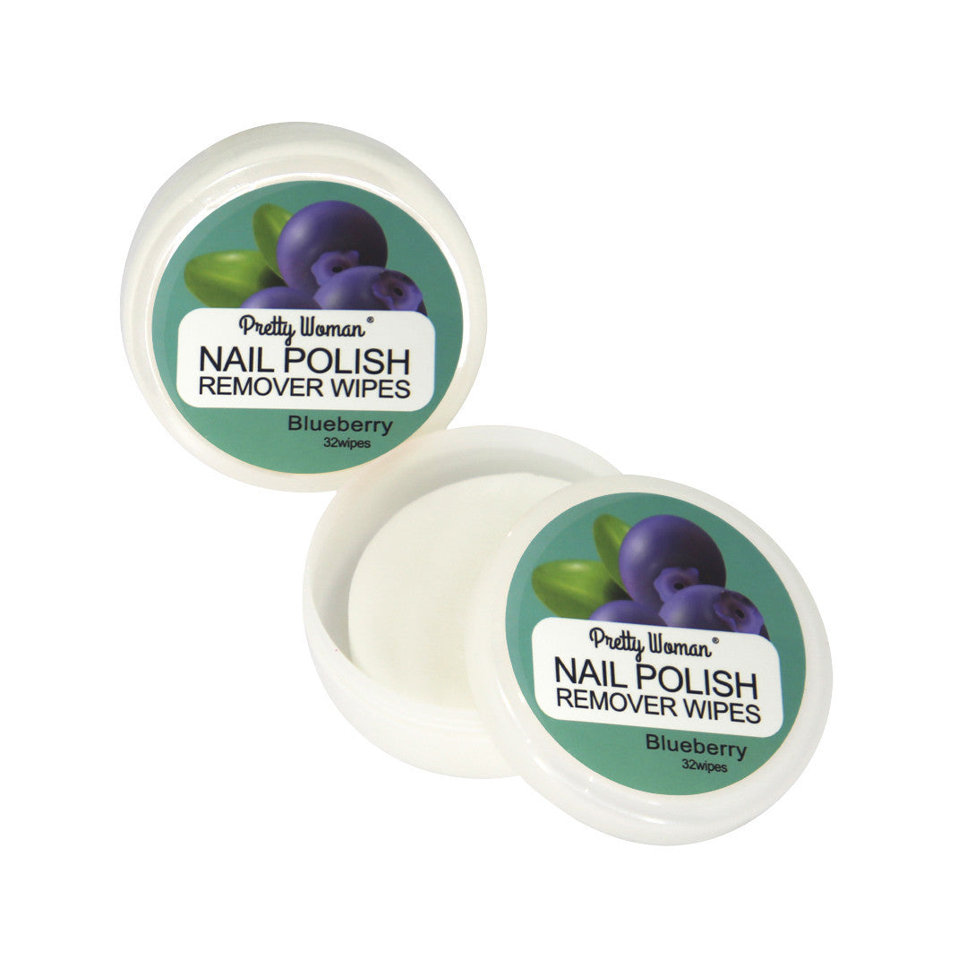 Pretty Woman Blueberry Nail Polish Remover Wipes – 32 Wipes