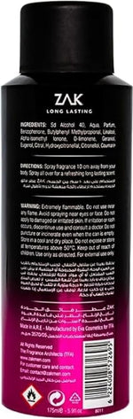 Zak Bold Perfume Spray for Men - Eau De Toilette- 175ml