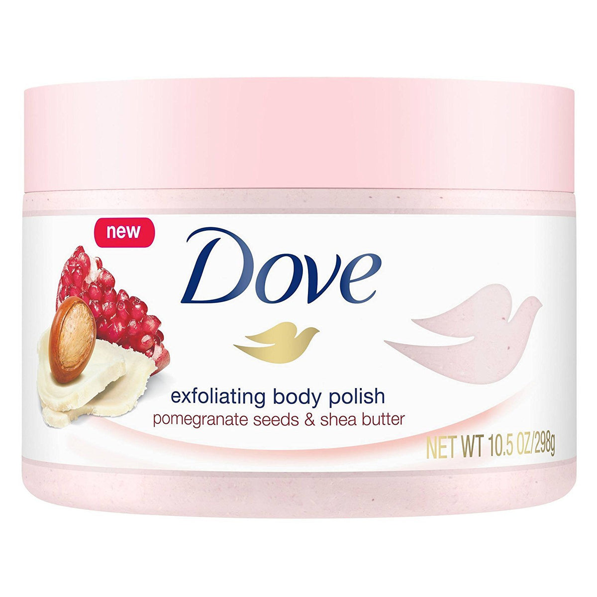 Dove Exfoliating Body Polish Scrub For Silky, Soft Skin Pomegranate&Shea Butter Body Scrub