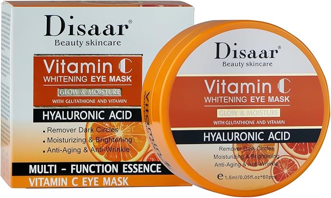 Disaar Beauty Hyaluronic Acid & Vitamin C Whitening Eye Mask - 60 Pcs