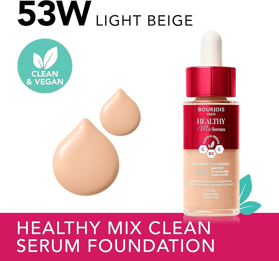 Bourjois Healthy Mix Serum Foundation - 53W Light Beige - 30ml