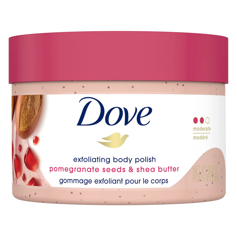 Dove Exfoliating Body Polish Scrub For Silky, Soft Skin Pomegranate&Shea Butter Body Scrub