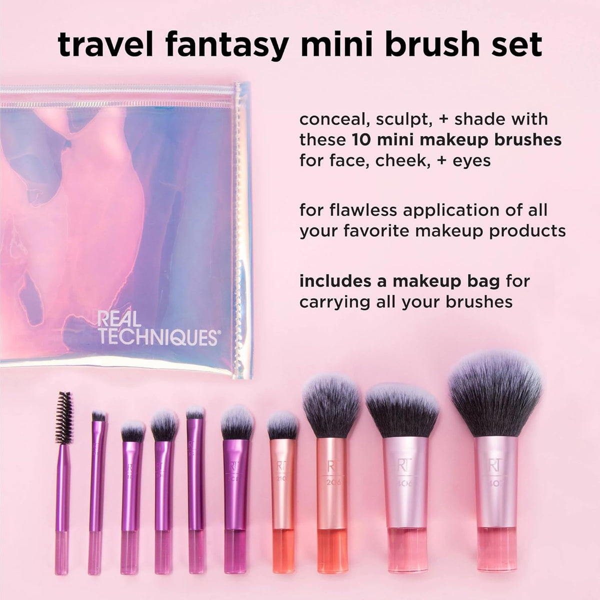 Real Techniques - Mini Brush Set Travel Fantasy