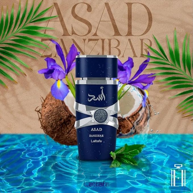 Asad Zanzibar by Lattafa for Men - Eau de Parfum - 100ml