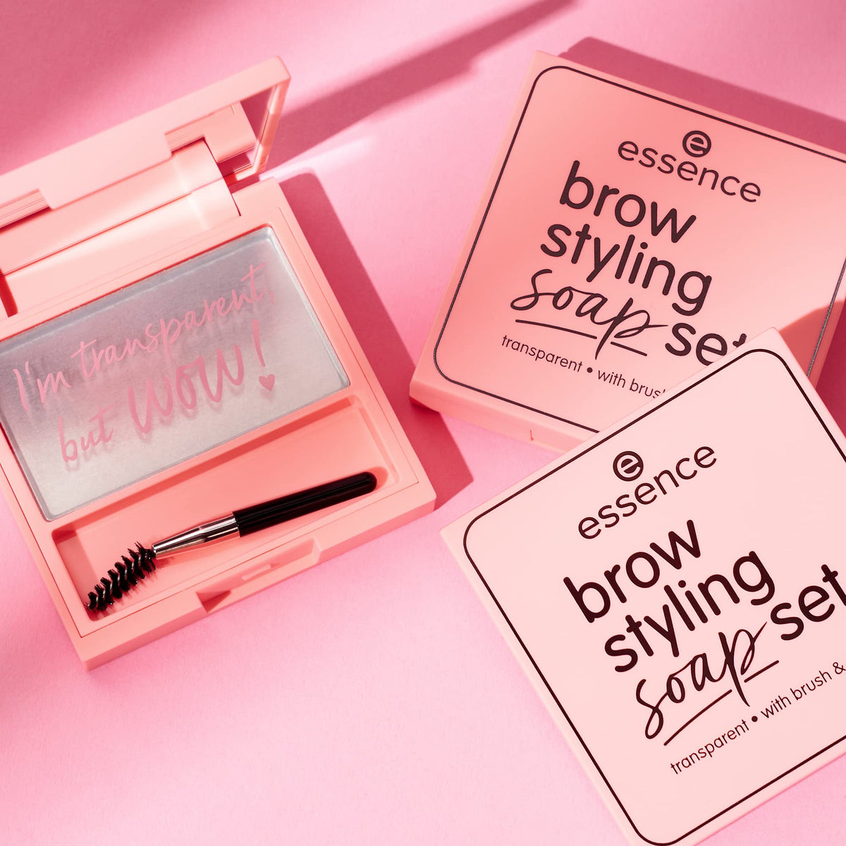 Essence Brow Styling Soap , Transparent , With Brush & Mirror