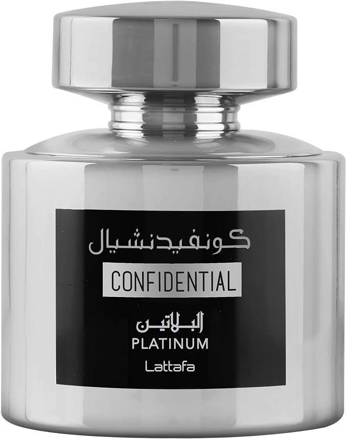 Confidential Platinum by Lattafa for Men - Eau de Parfum - 100ml