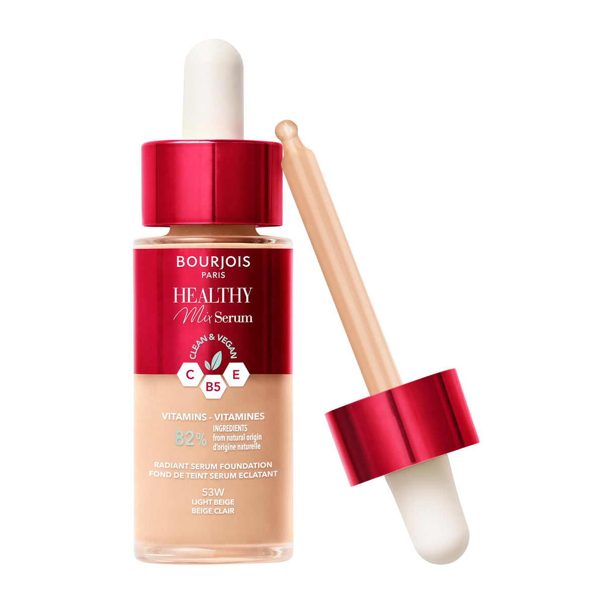 Bourjois Healthy Mix Serum Foundation - 53W Light Beige - 30ml