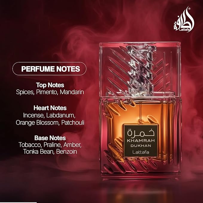Khamrah Dukhan by Lattafa for Men - Eau de Parfum - 100ml